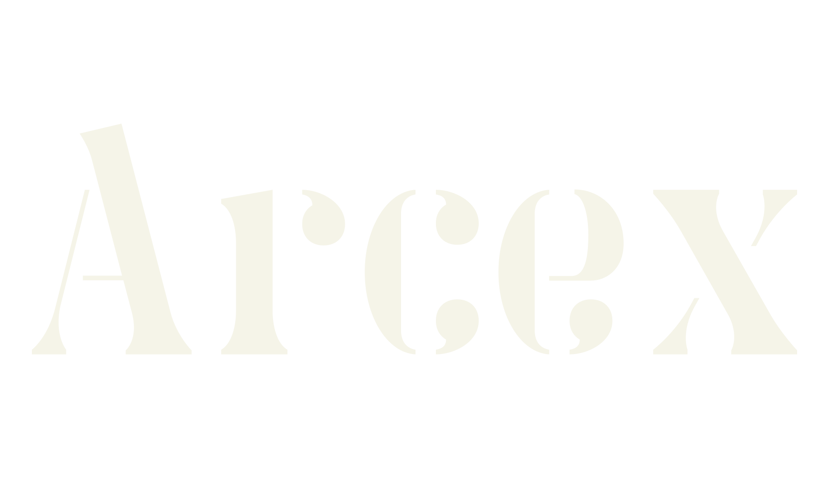 Arcex, stencil font preview