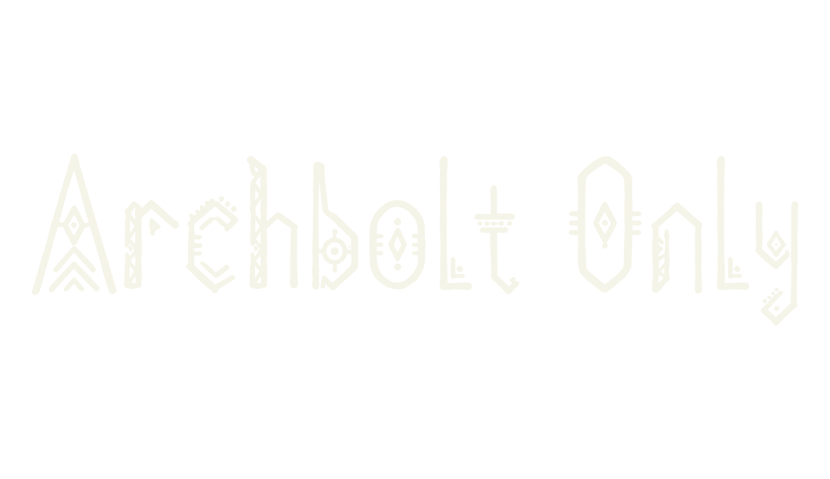 Archbolt Only, tribal font preview