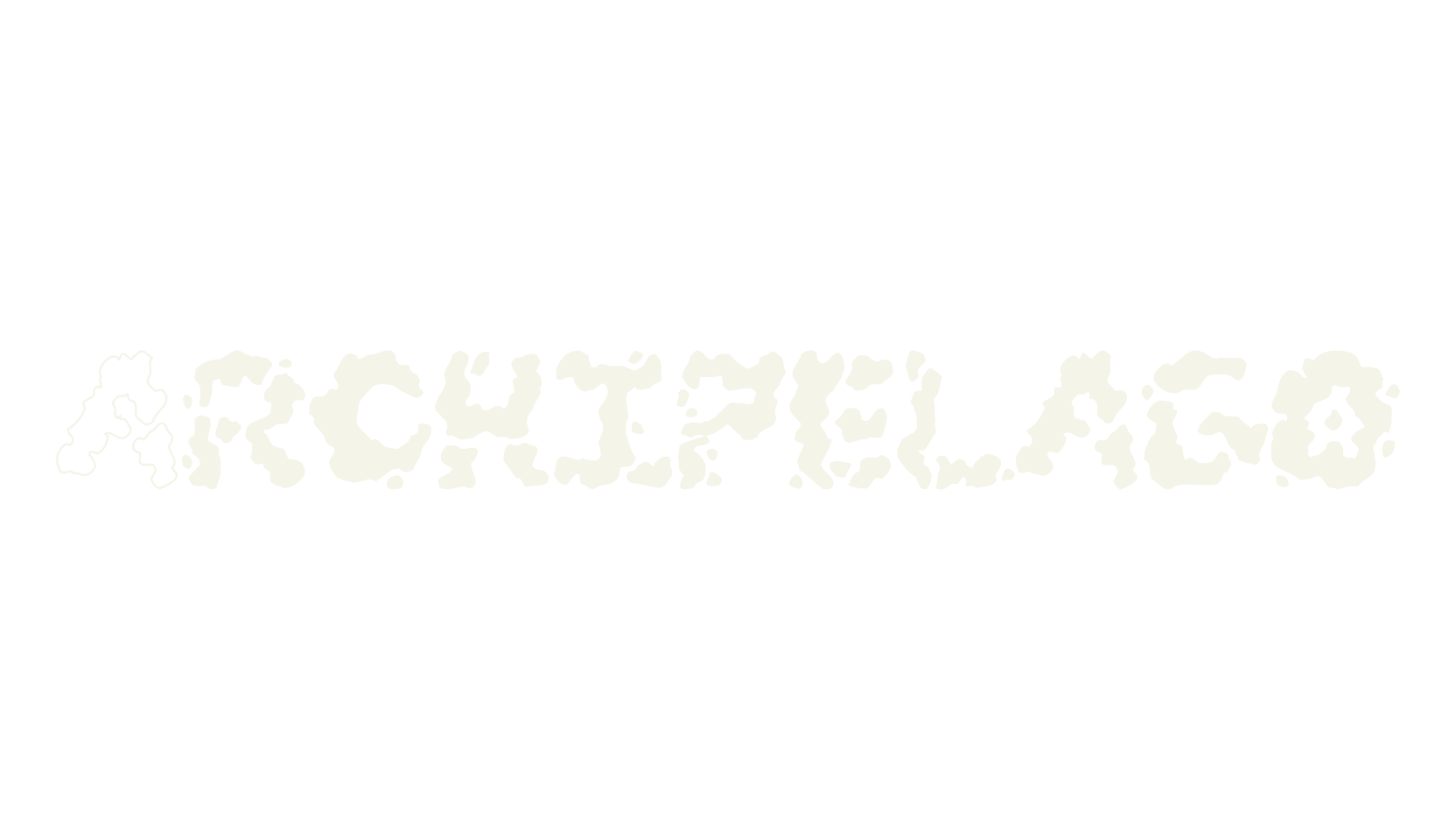 Archipelago, ink blots font preview