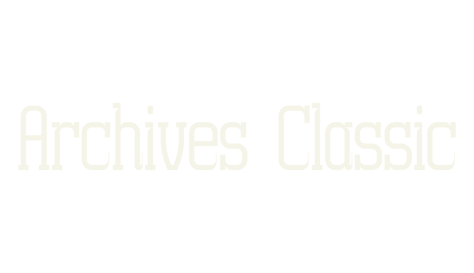 Archives Classic, classic font preview