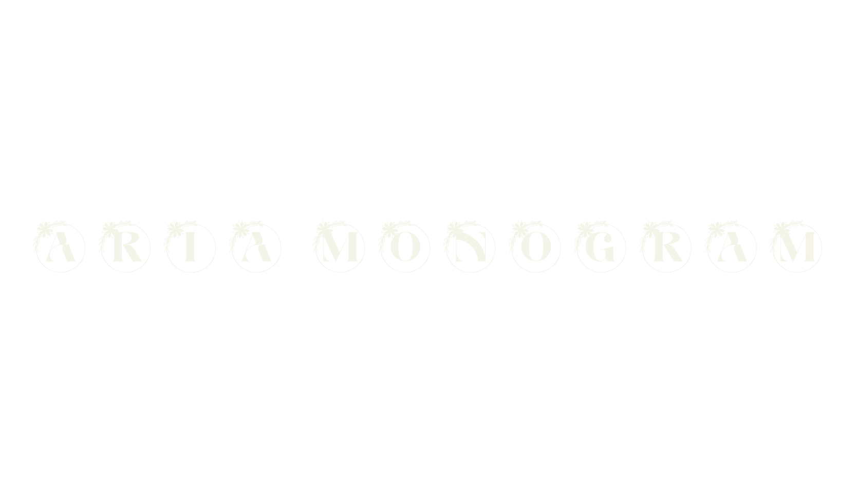 Aria Monogram, premium font preview