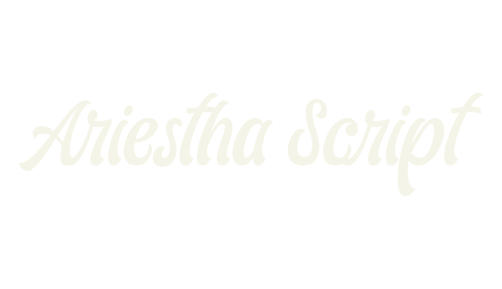 Ariestha Script, retro font preview