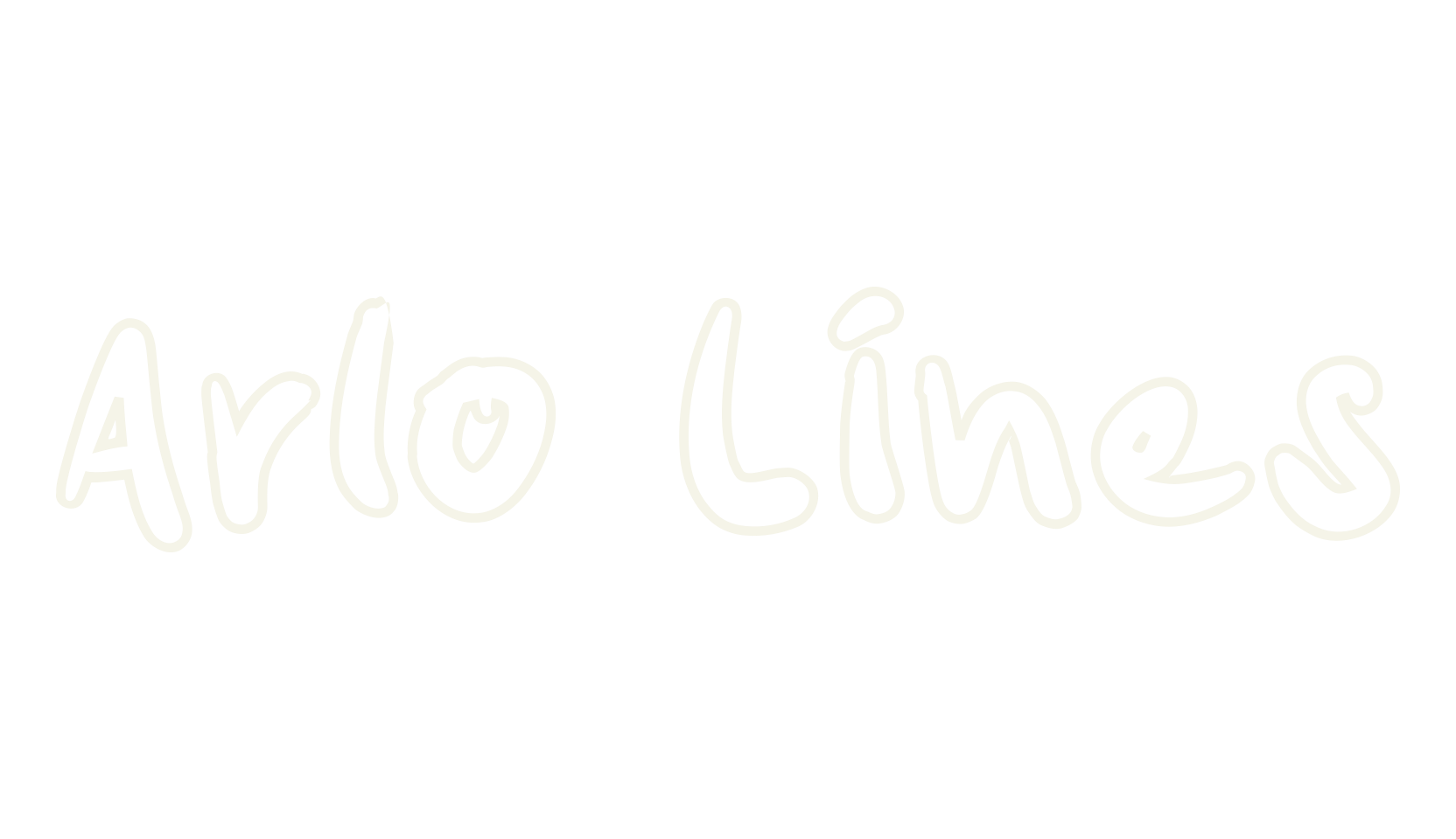 Arlo Lines, cursive font preview