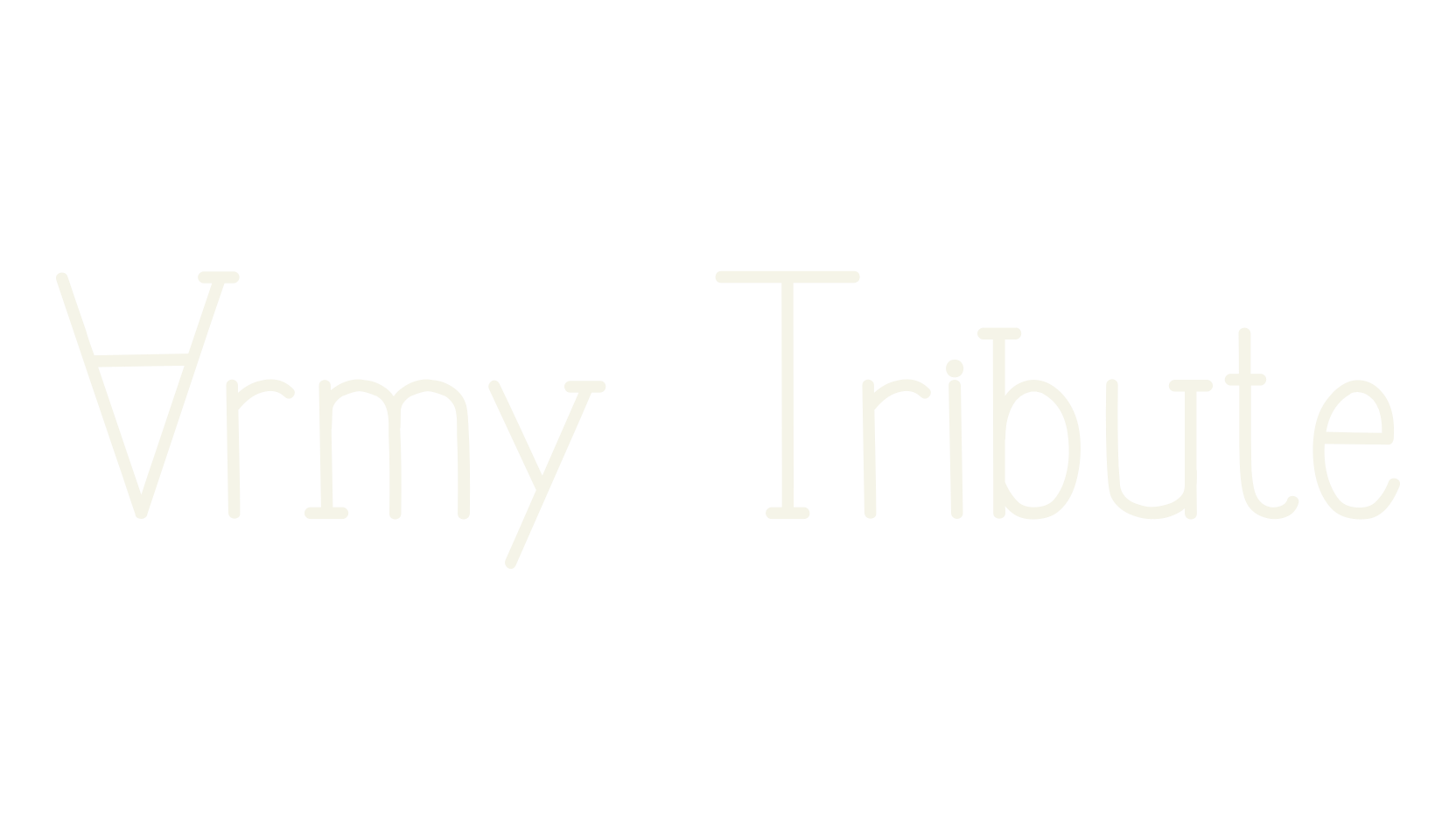Army Tribute, bold font preview