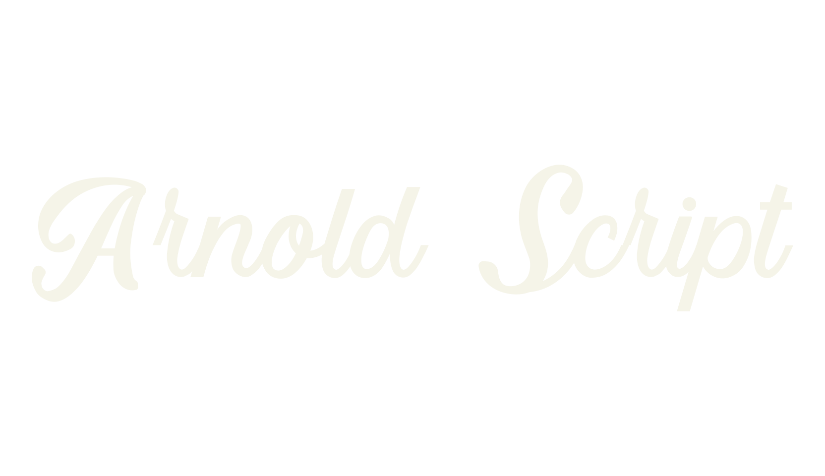 Arnold Script, famous font preview