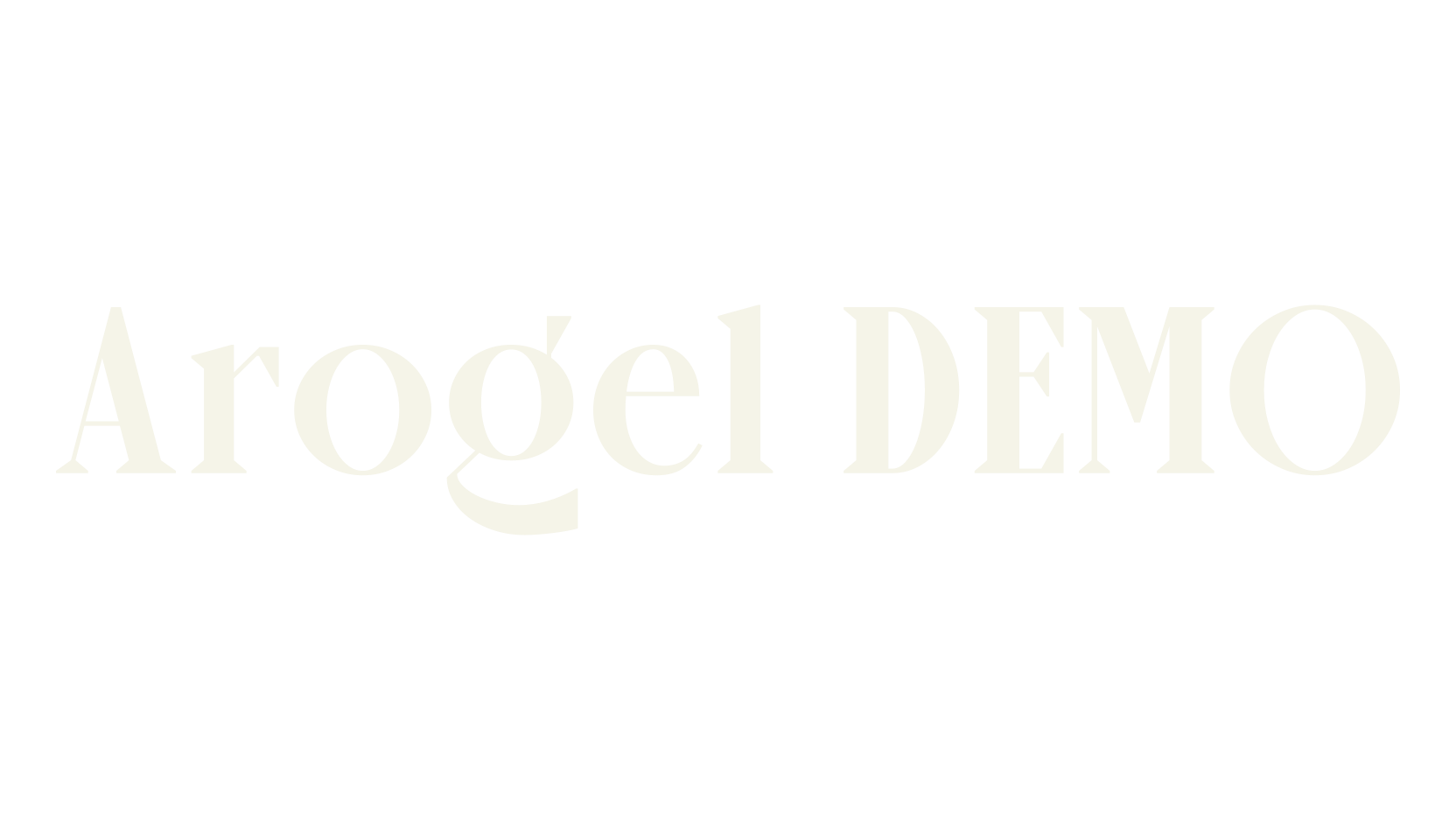 Arogel DEMO, logo font preview
