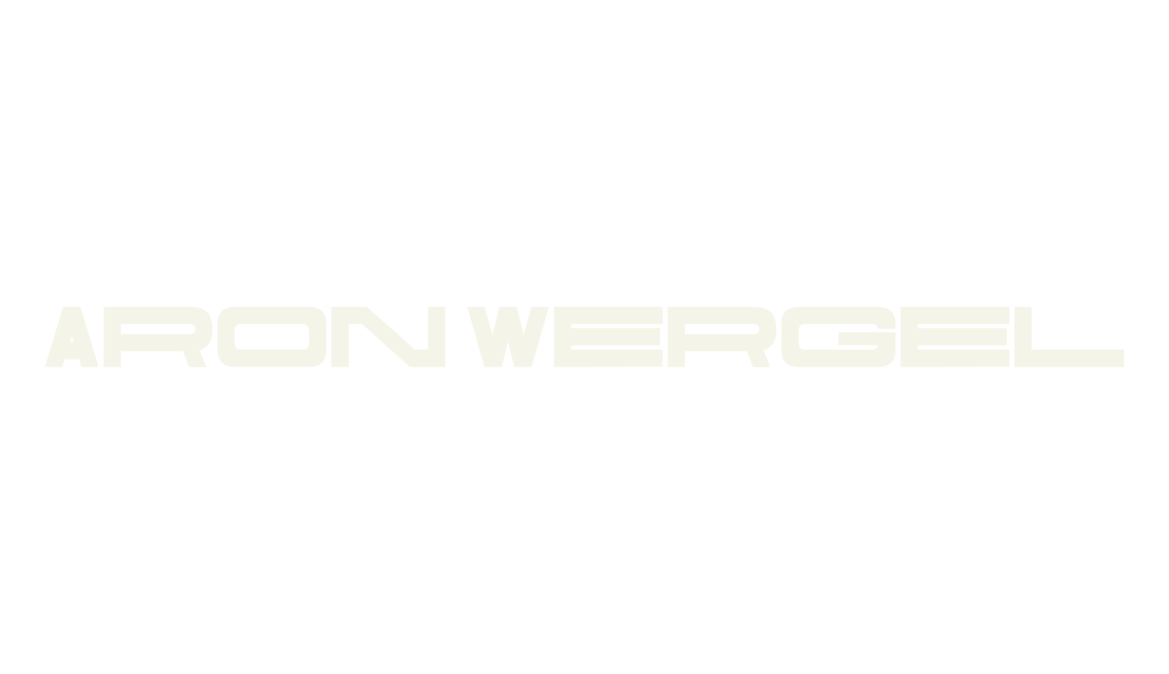 Aron Wergel, bold font preview