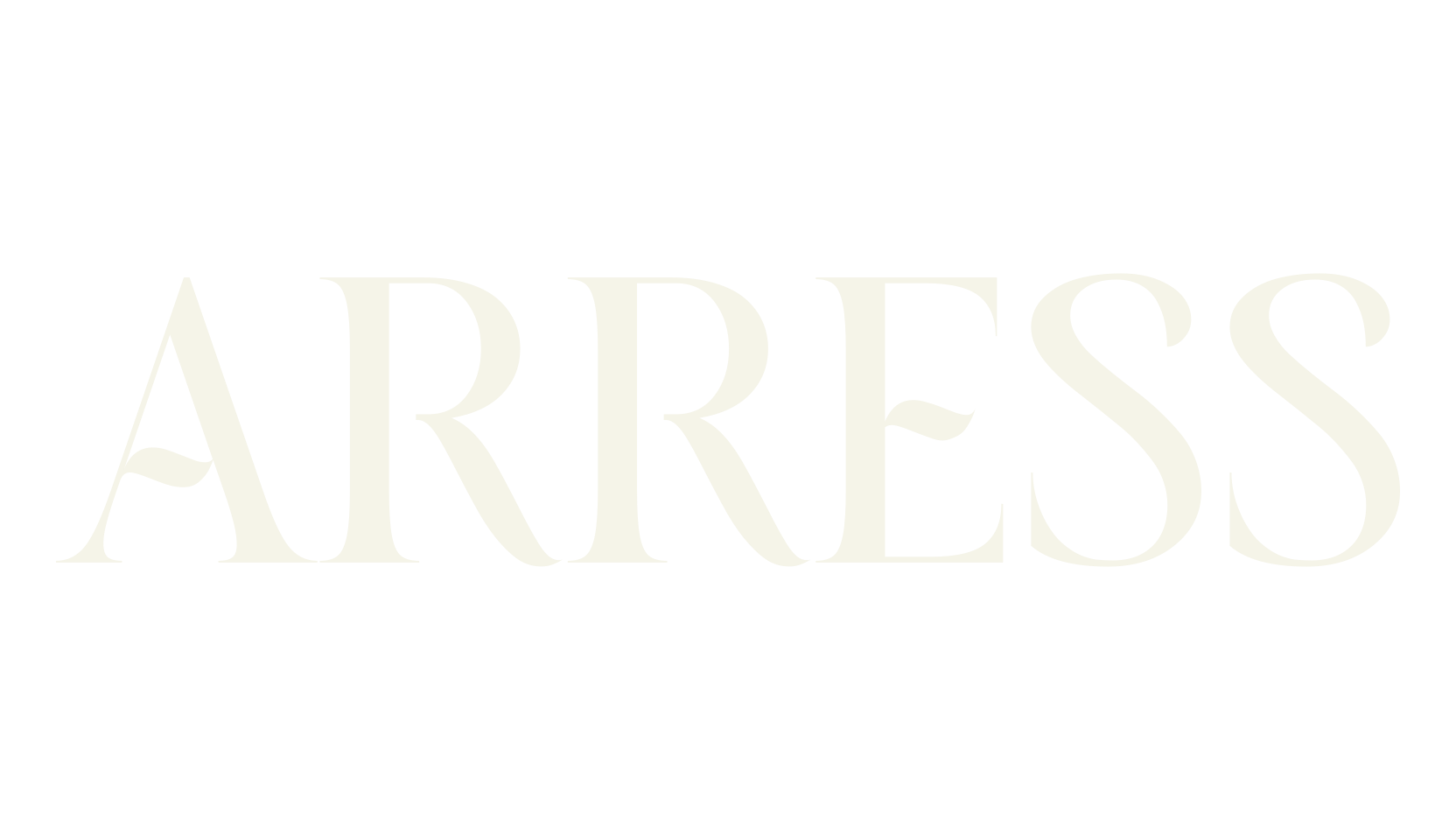 ARRESS, cursive font preview