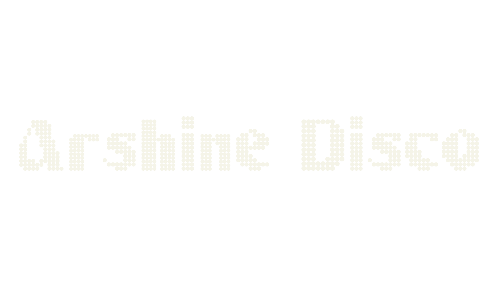 Arshine Disco, disco font preview