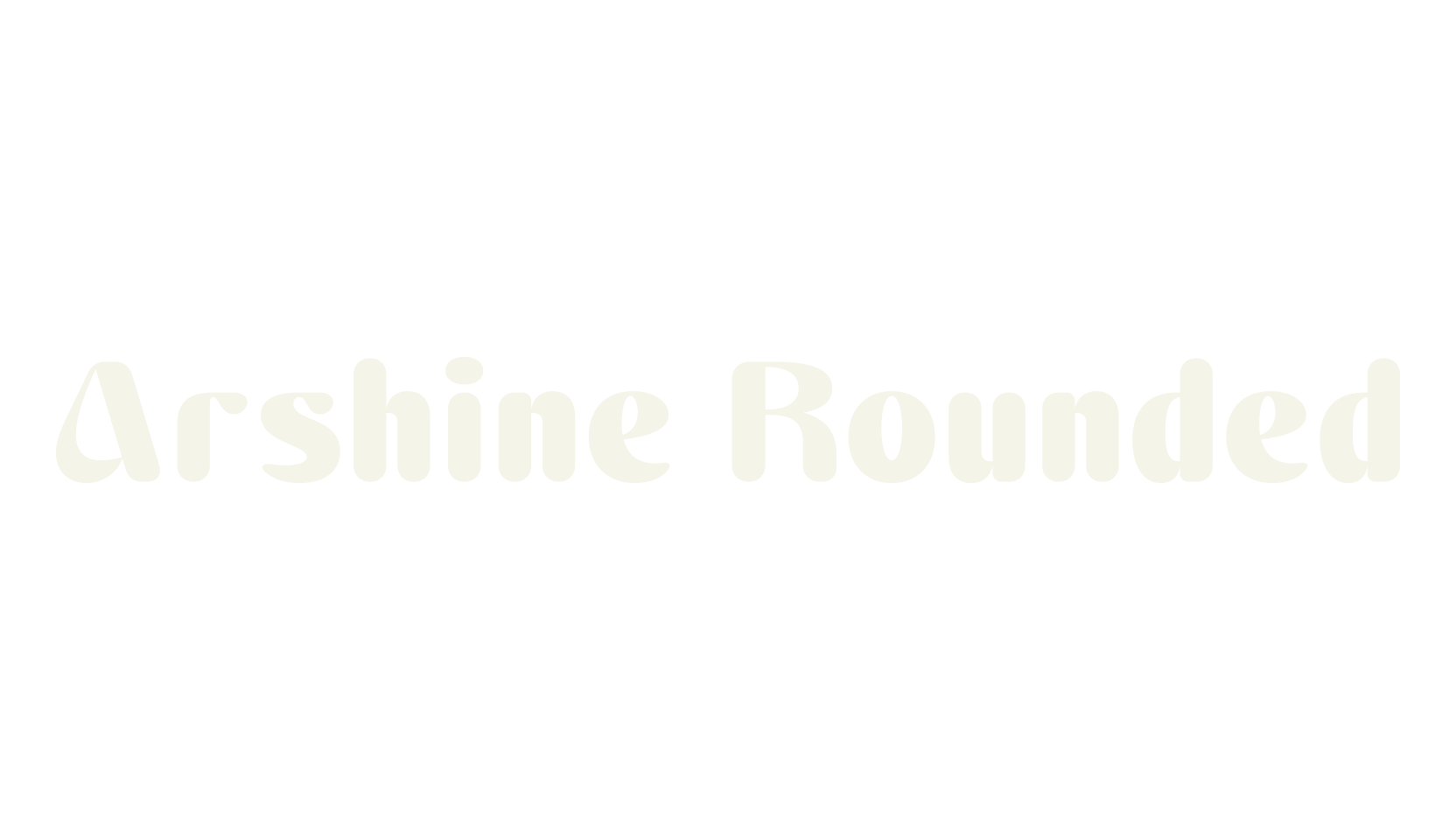 Arshine Rounded, rounded font preview