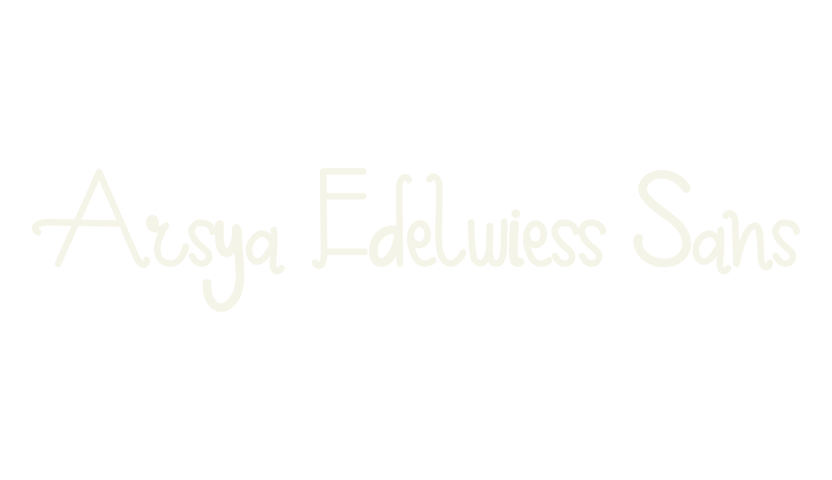 Arsya Edelwiess Sans, handwriting font preview