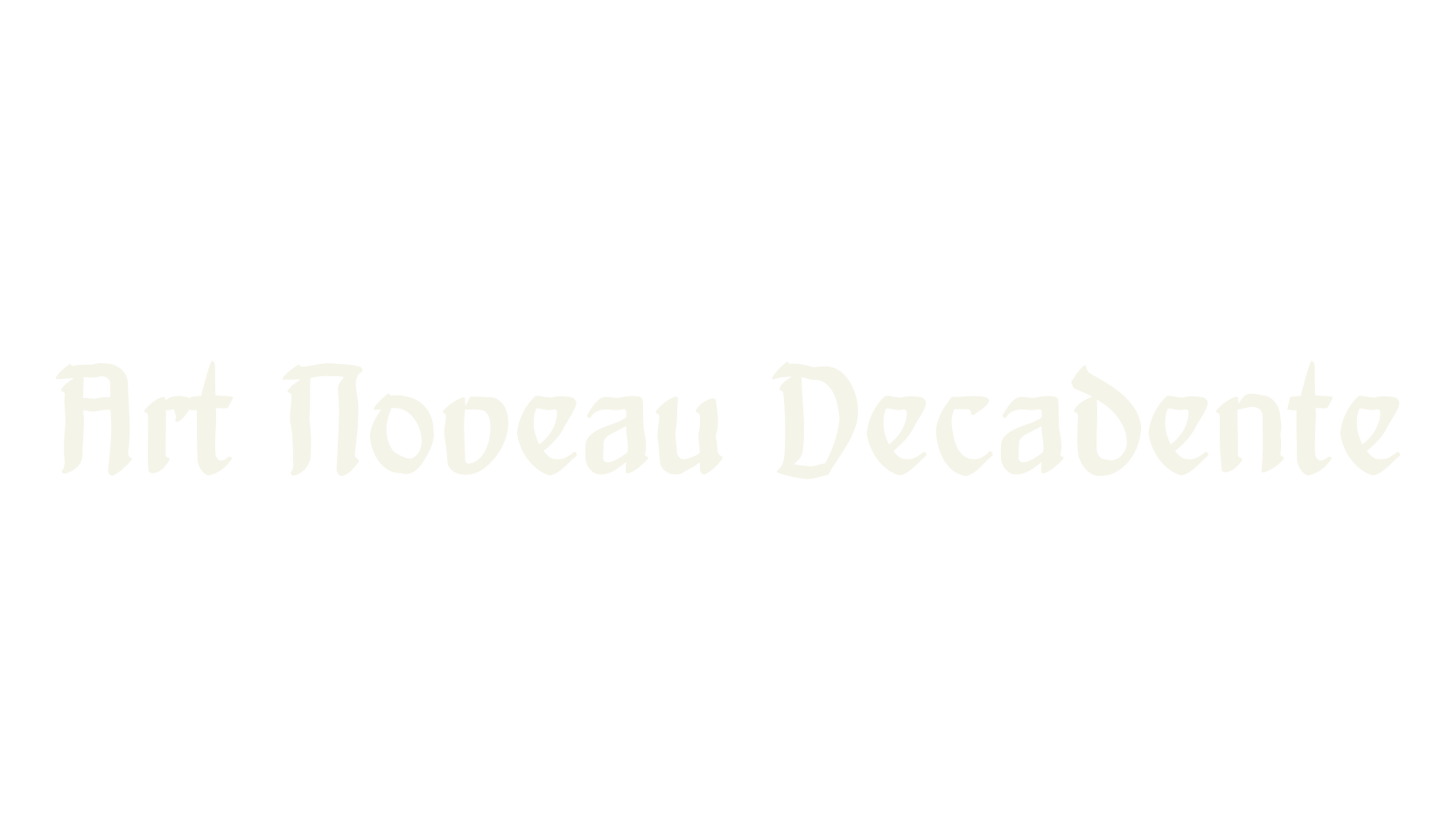 Art Noveau Decadente, display market font preview