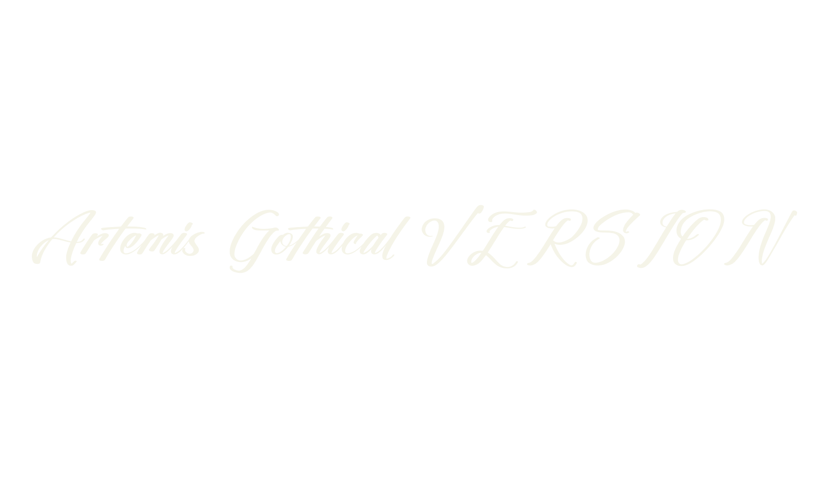 Artemis Gothical VERSION, script font preview