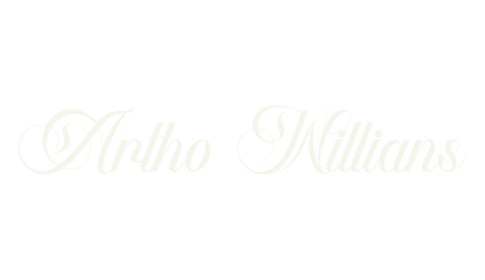 Artho Willians, calligraphy font preview