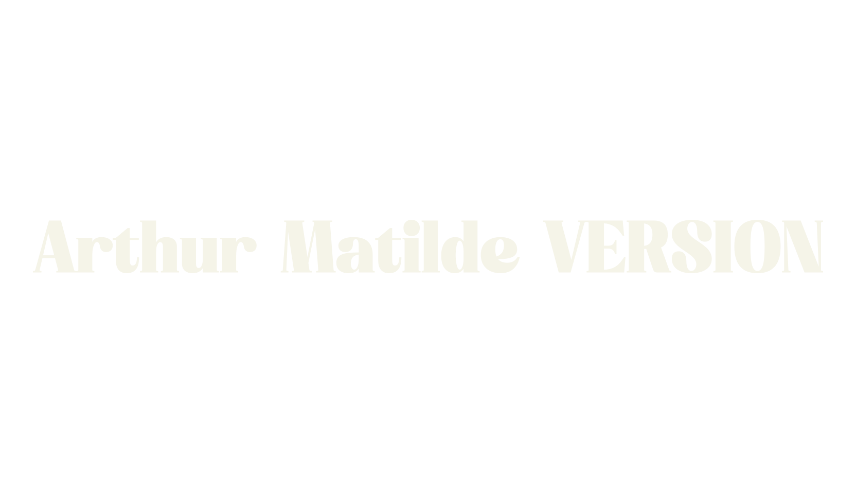 Arthur Matilde VERSION, serif font preview