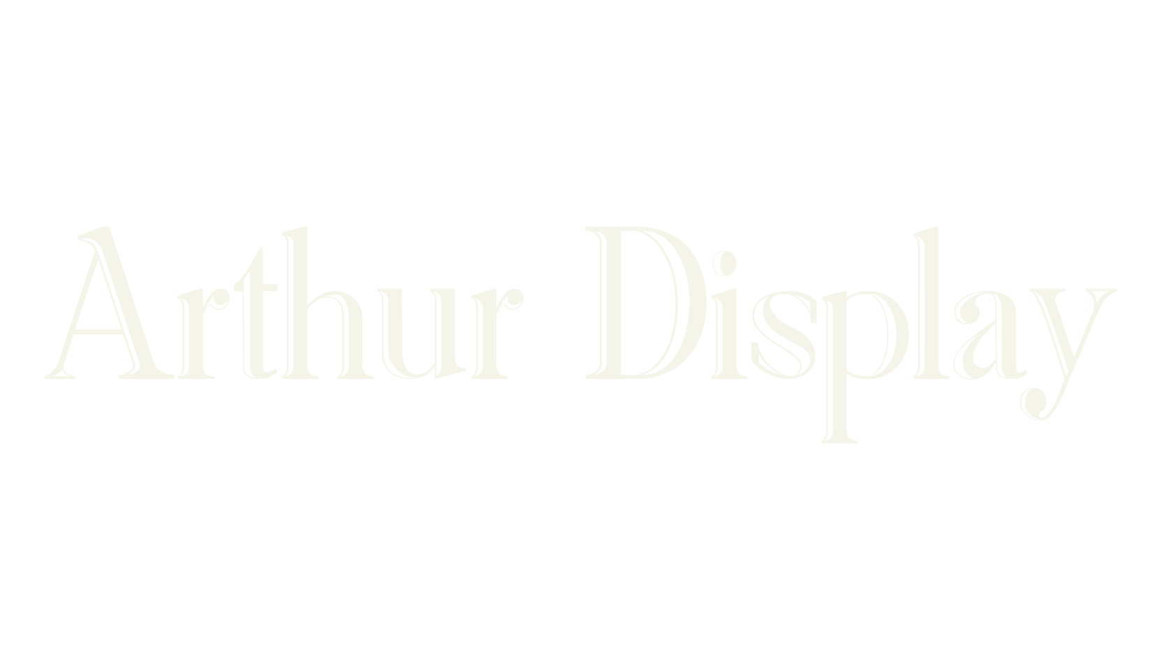 Arthur Display, serif font preview