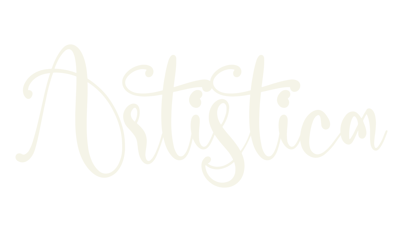 Artistica, script font preview