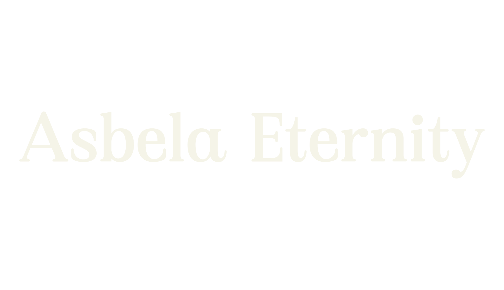 Asbela Eternity, serif font preview