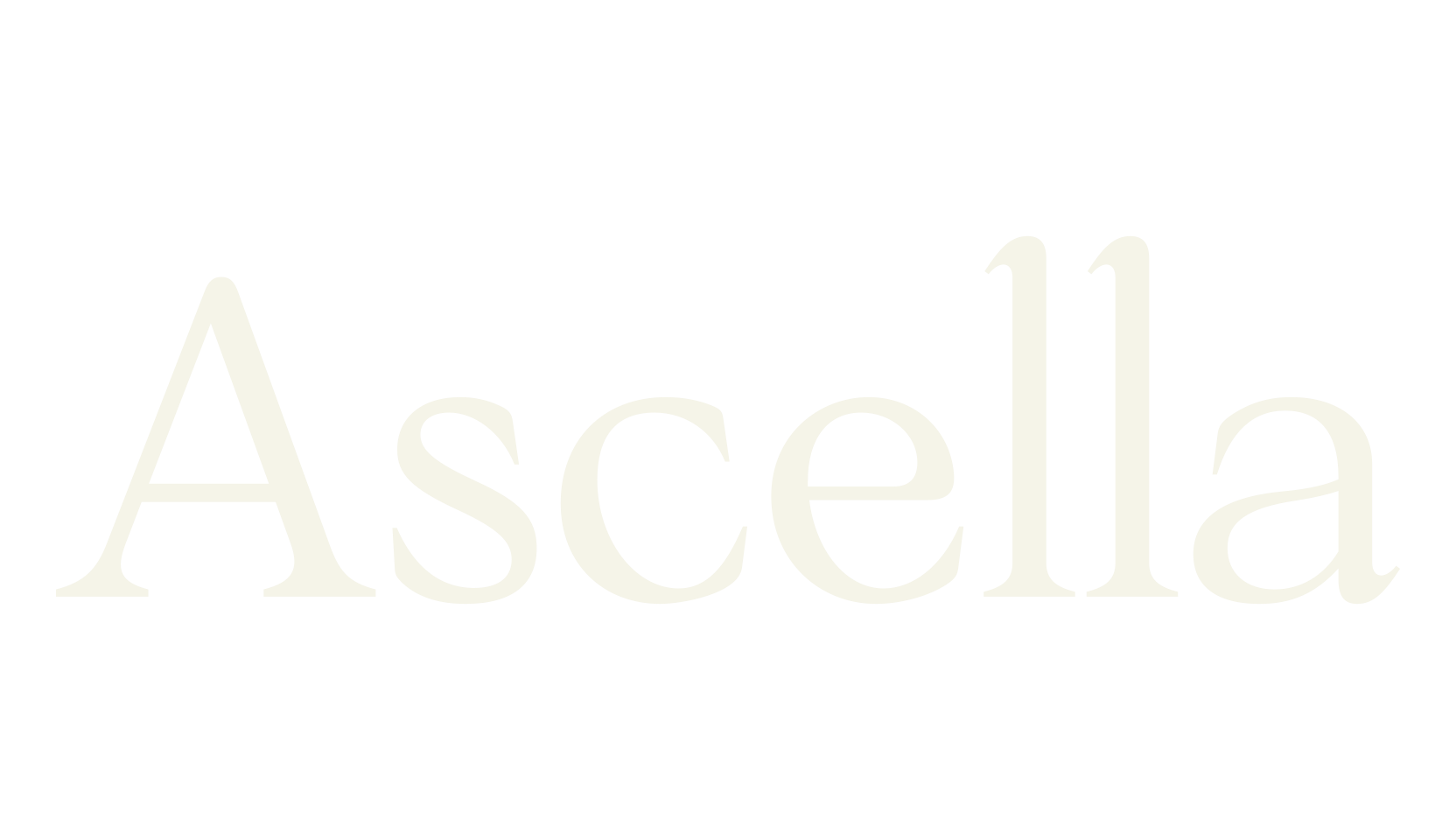 Ascella, modern font preview