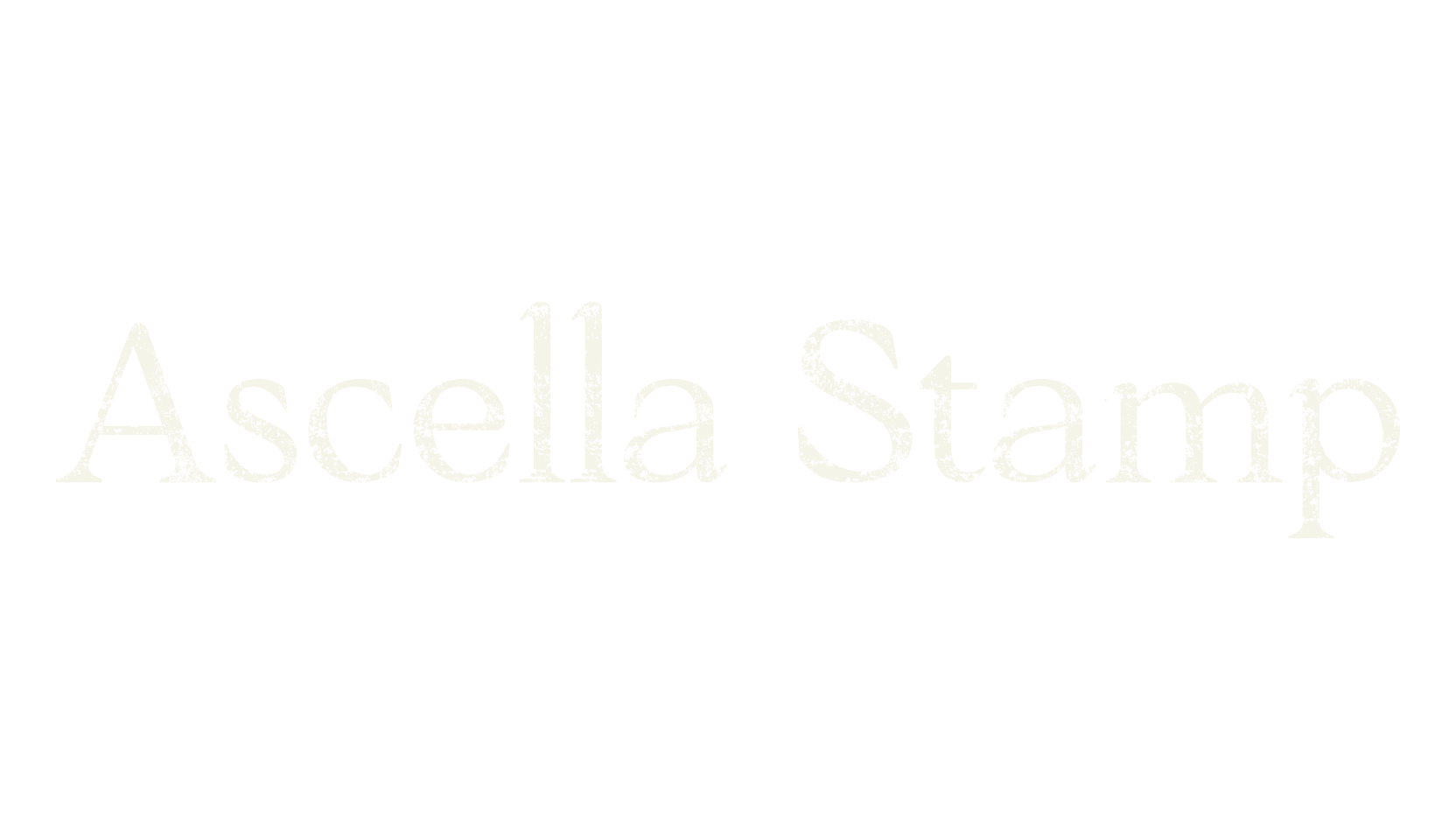 Ascella Stamp, stamp font preview