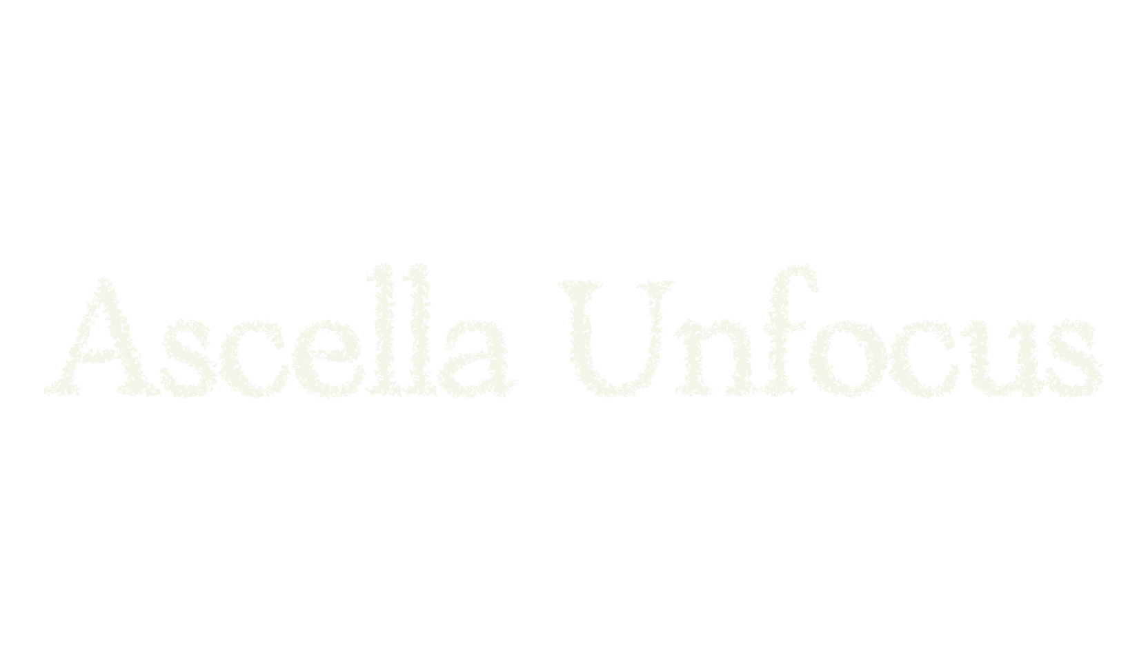 Ascella Unfocus, artistic font preview