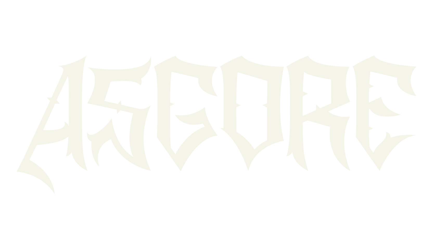ASGORE, blackletter font preview