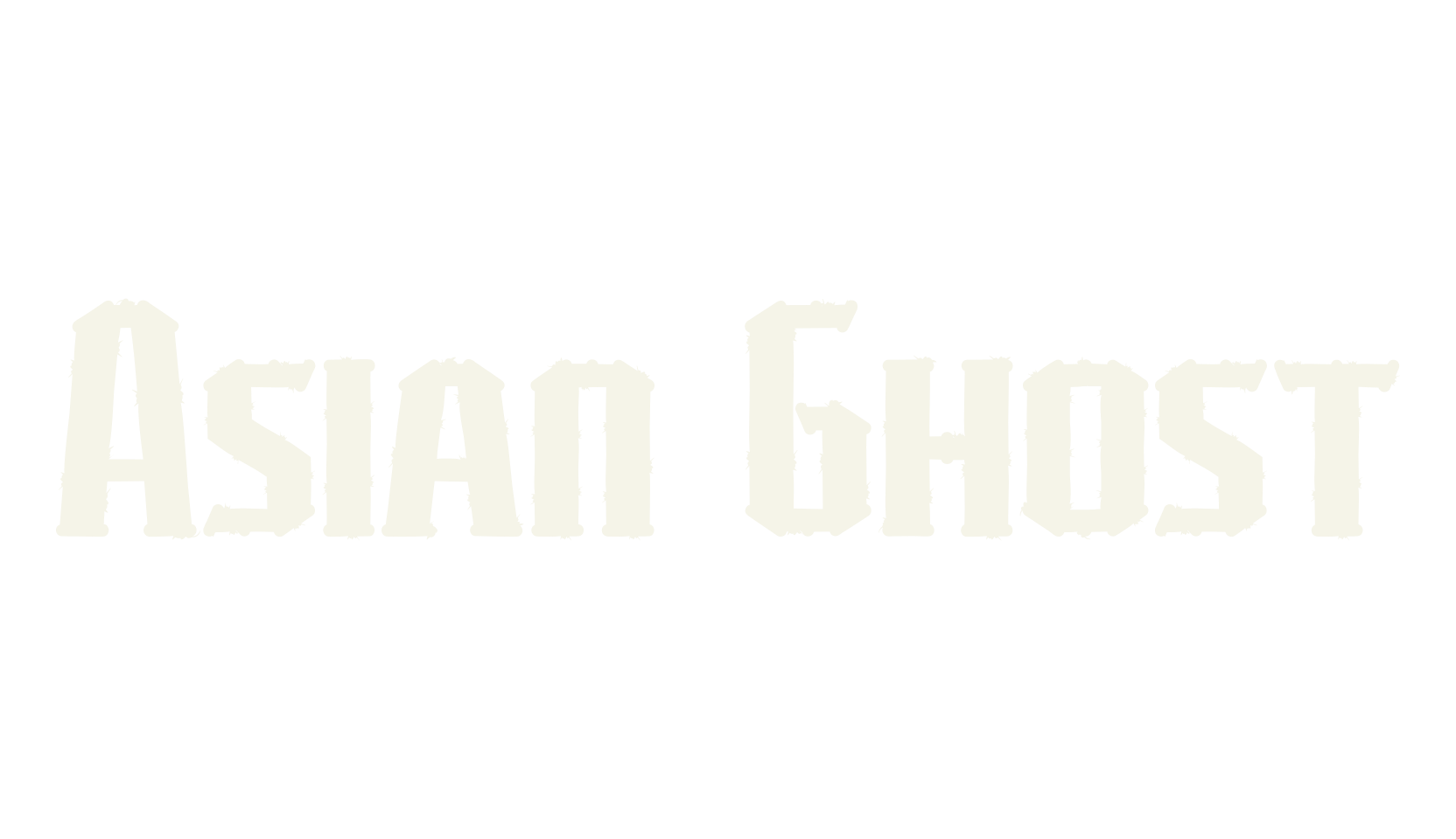 Asian Ghost, ghost font preview