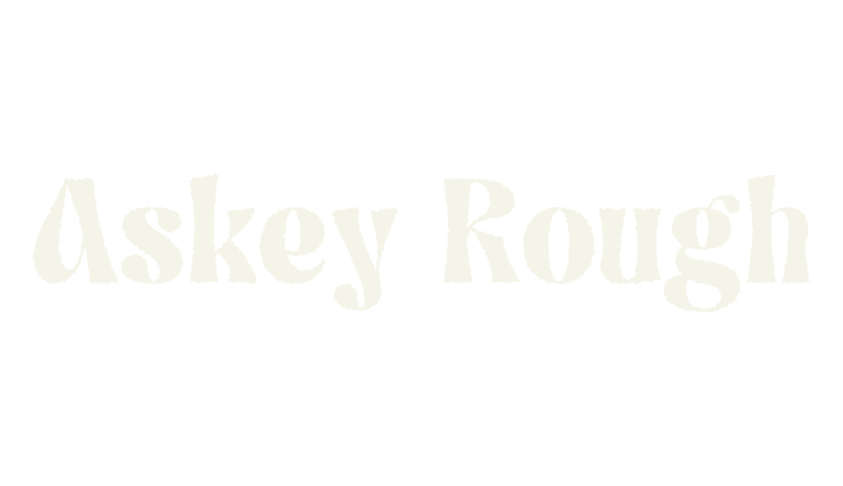 Askey Rough, funky font preview