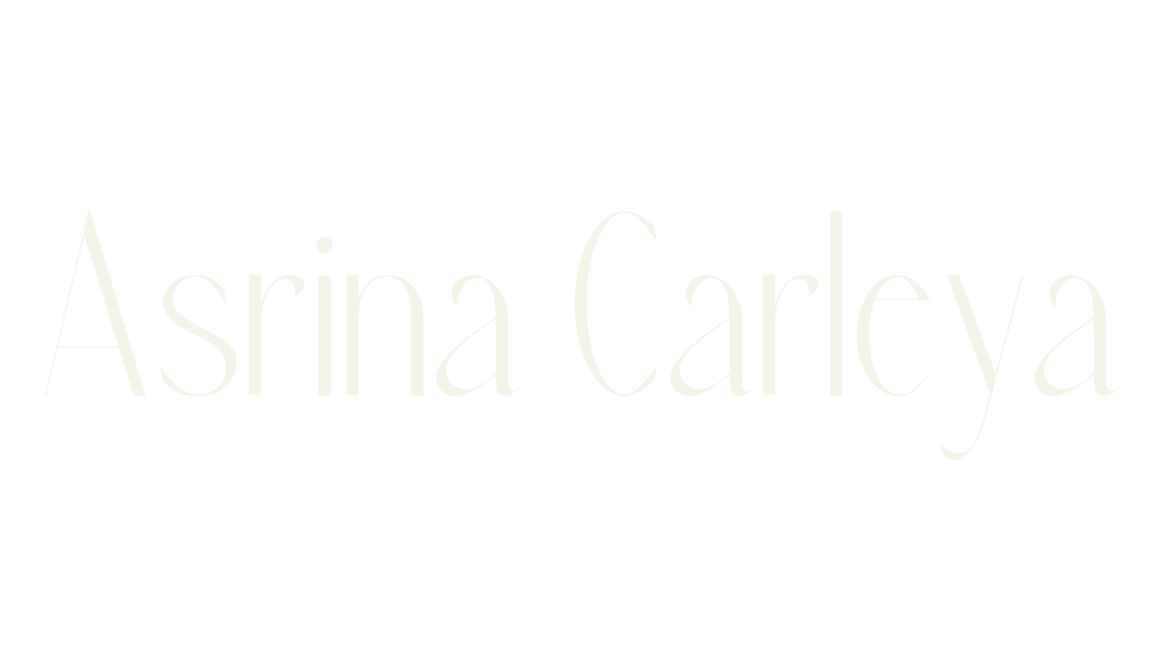 Asrina Carleya, fancy font preview