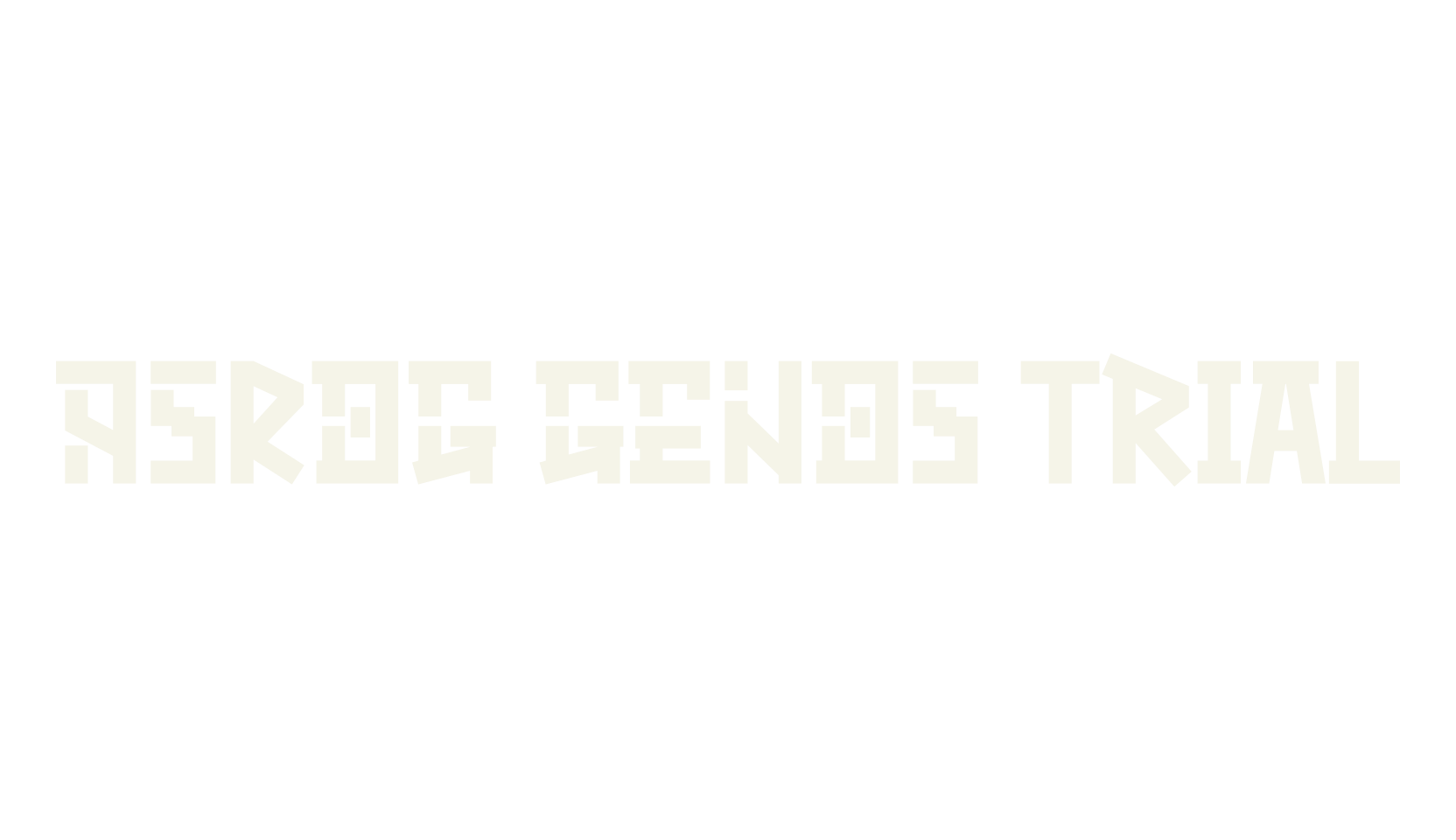 ASROG GENOS trial, tech font preview
