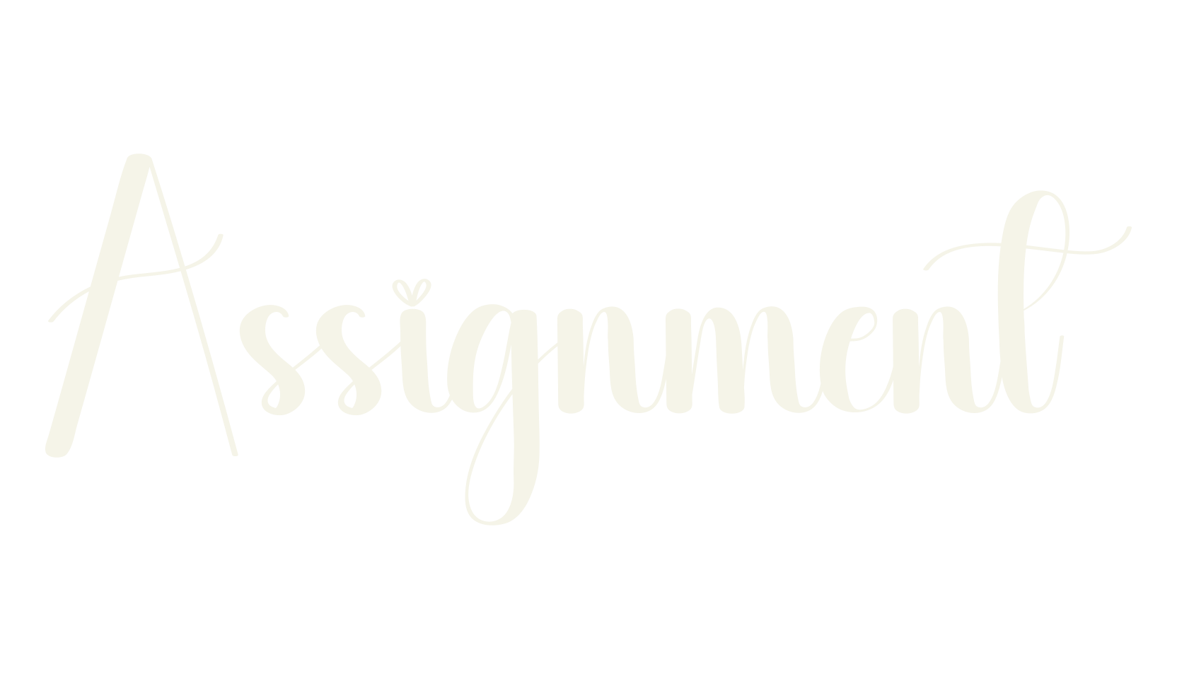 Assignment, calligraphy font preview
