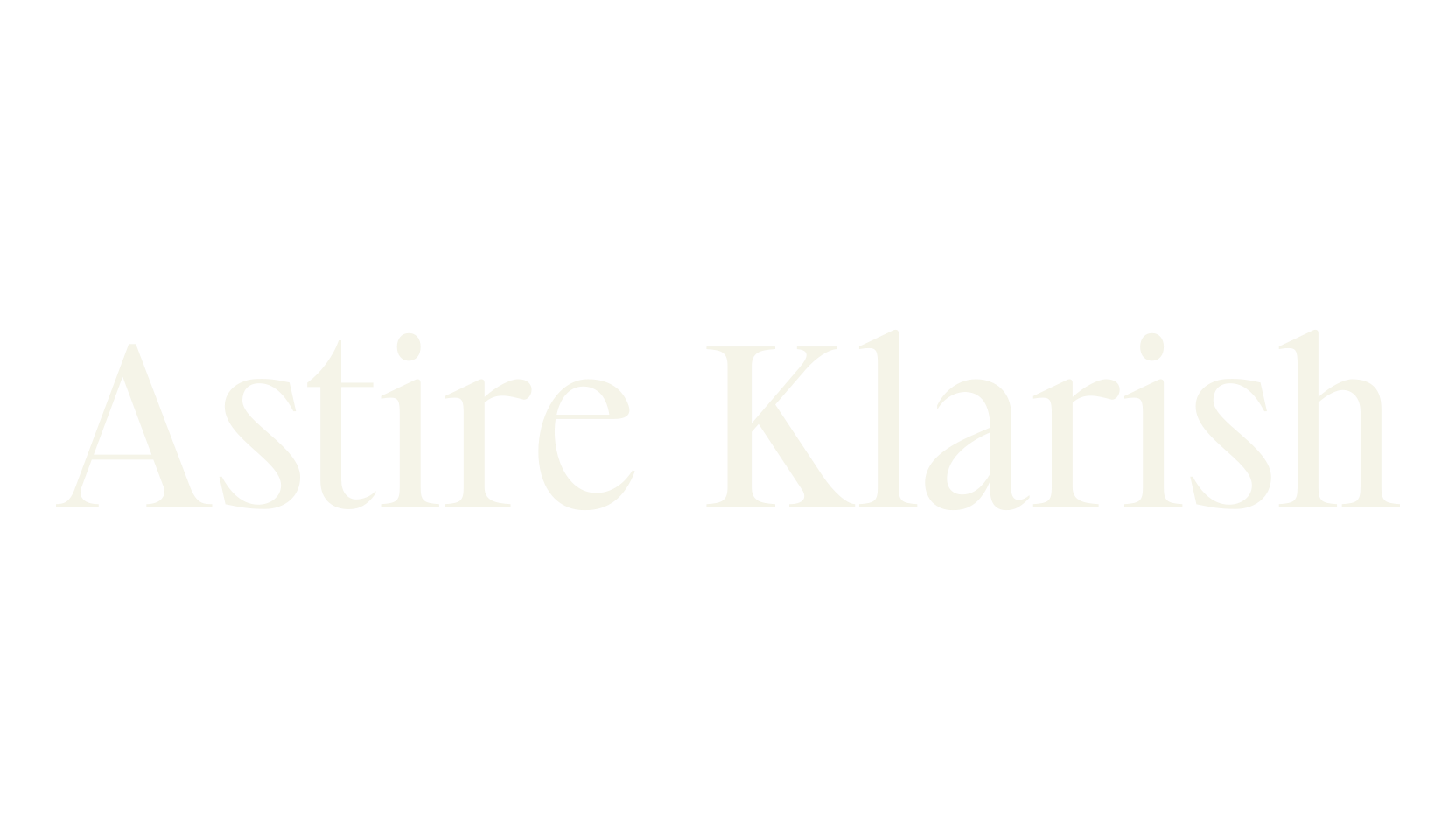 Astire Klarish, serif font preview