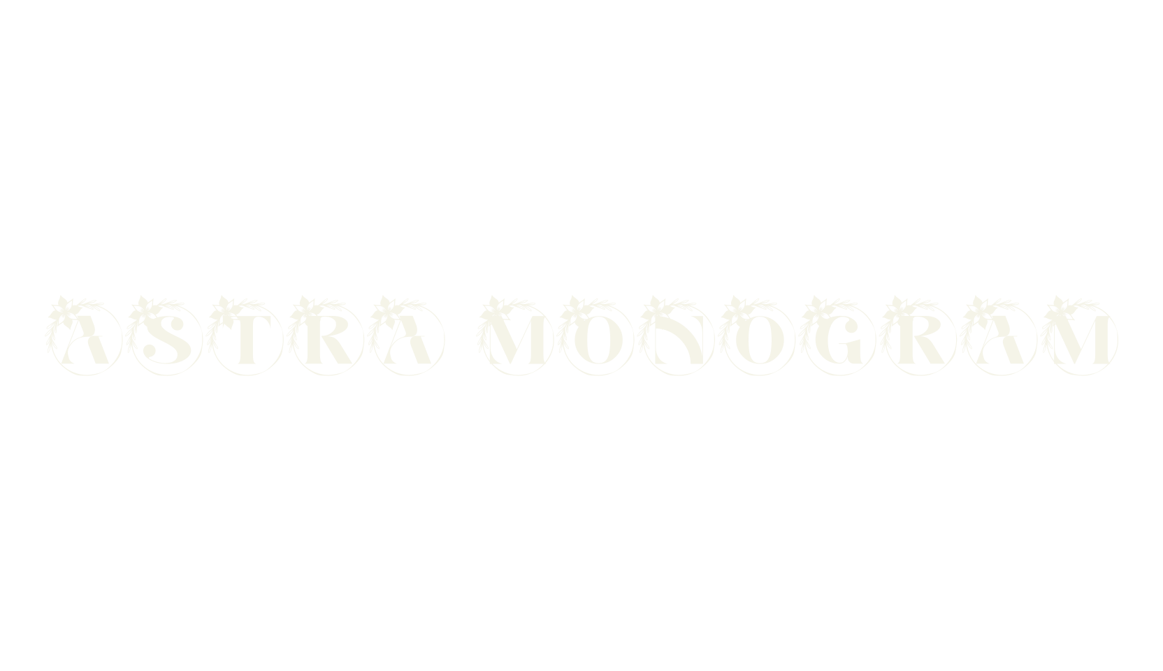 Astra Monogram, flower font preview