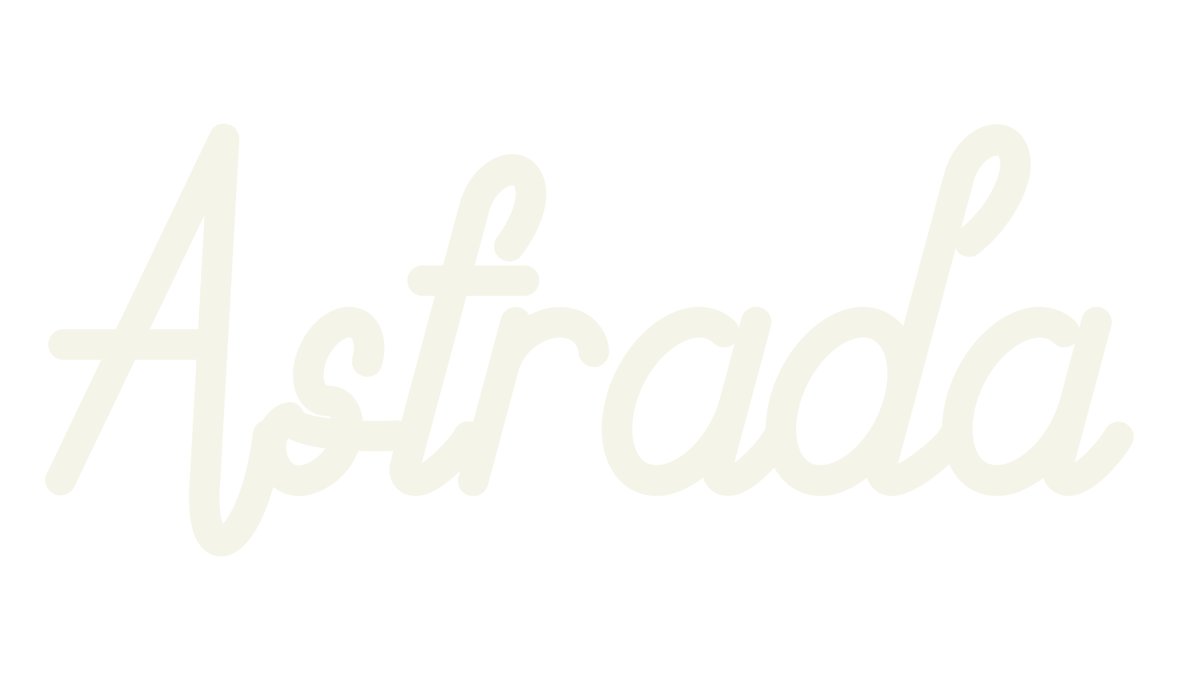 Astrada, cursive font preview