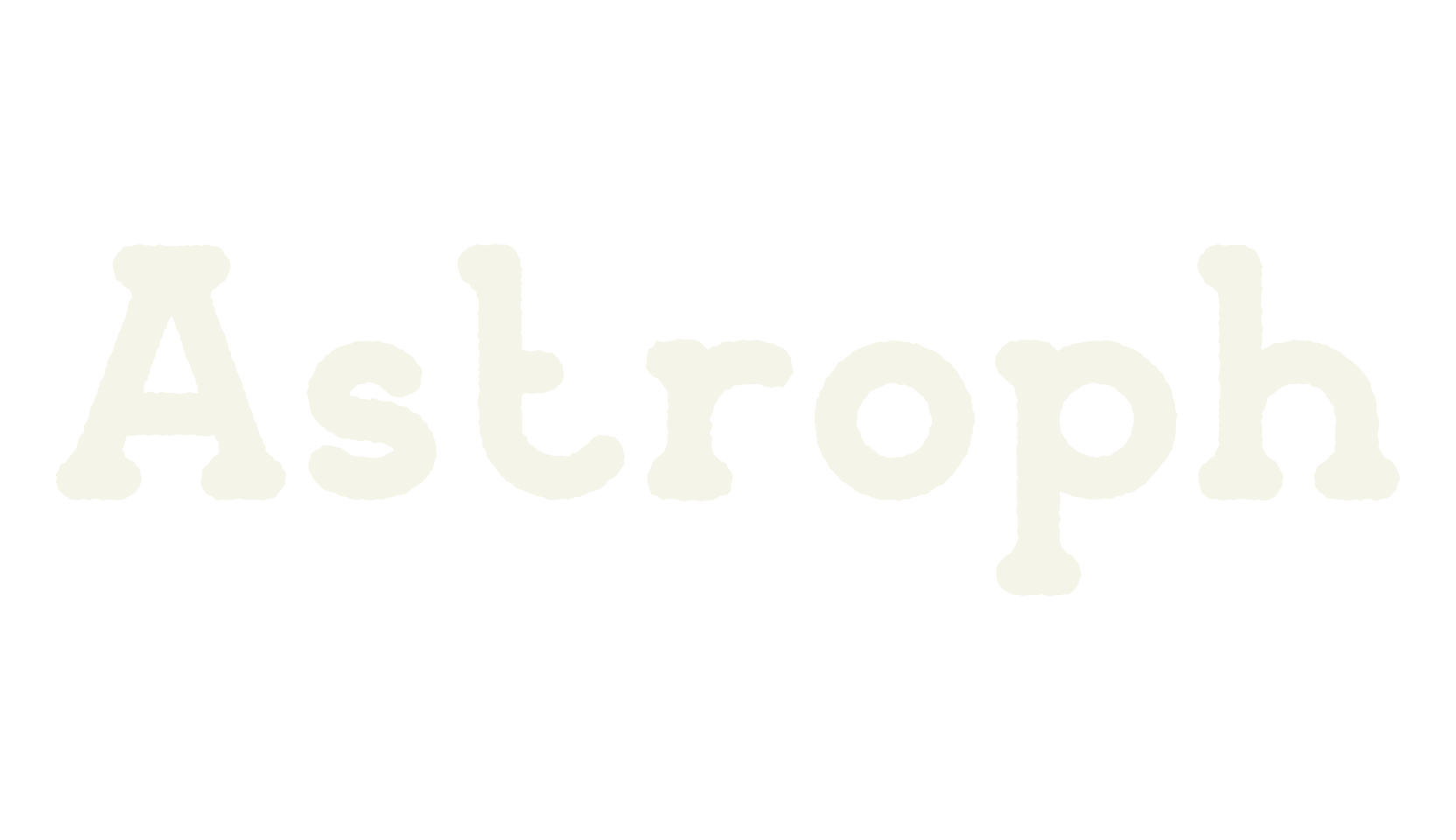 Astroph, retro font preview