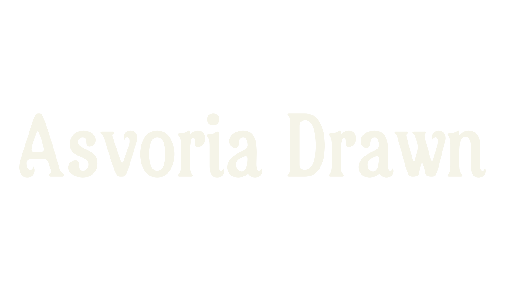 Asvoria Drawn, artistic font preview