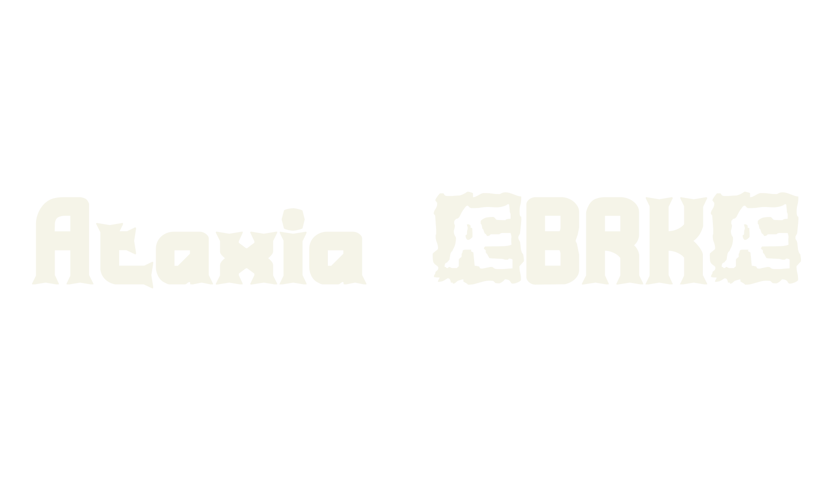 Ataxia (BRK), outline font preview