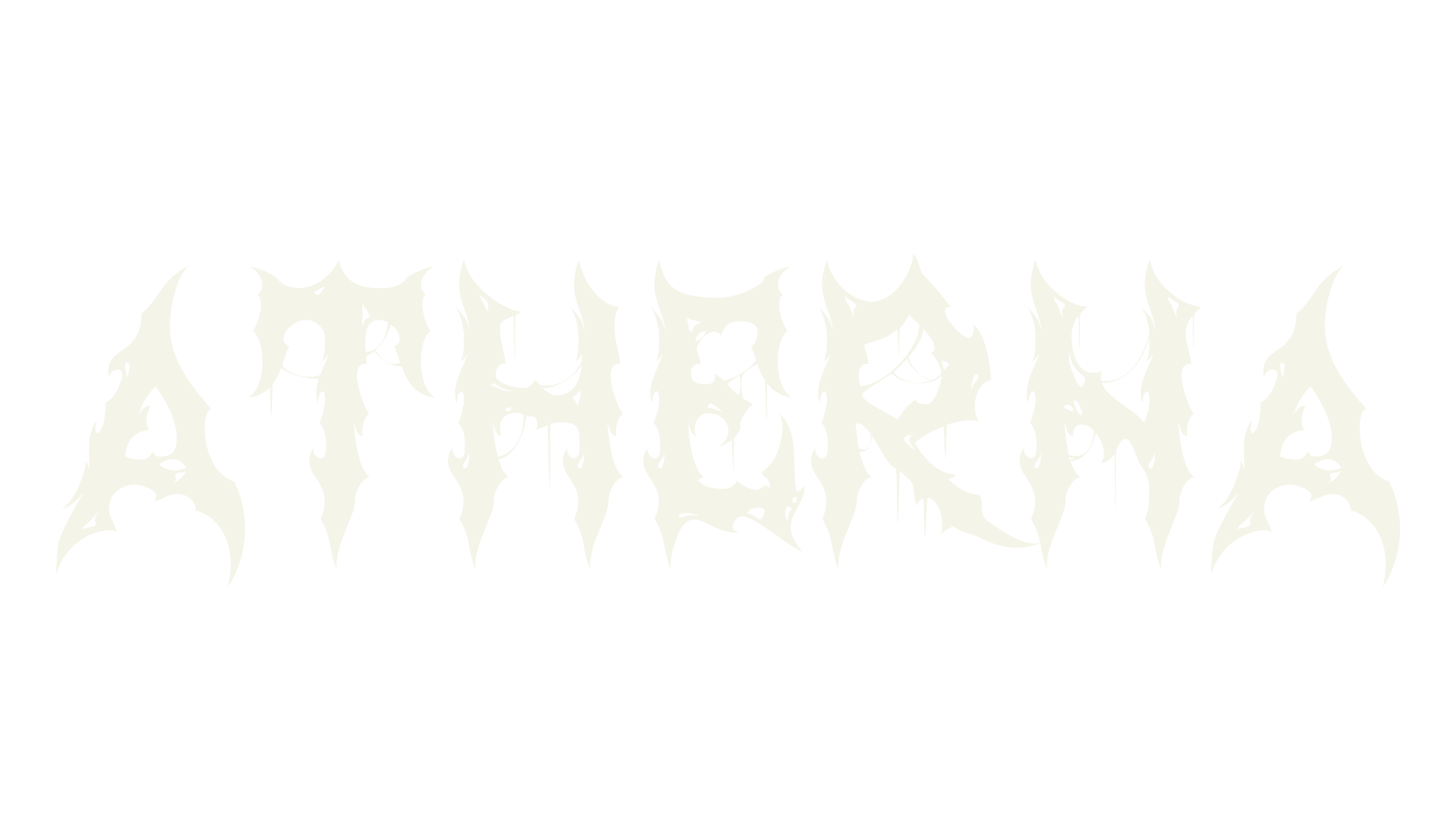 Atherna, death metal font preview