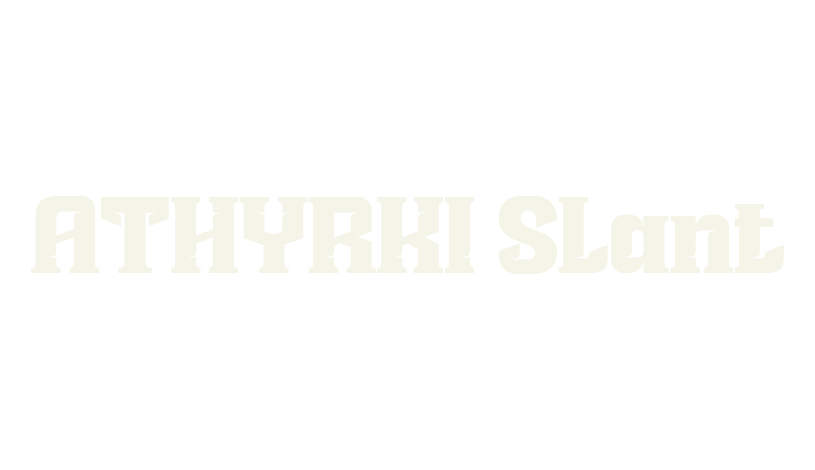 ATHYRKI Slant, sports font preview