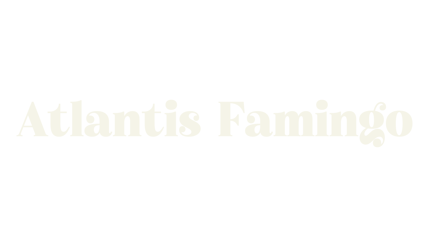 Atlantis Famingo, serif font preview