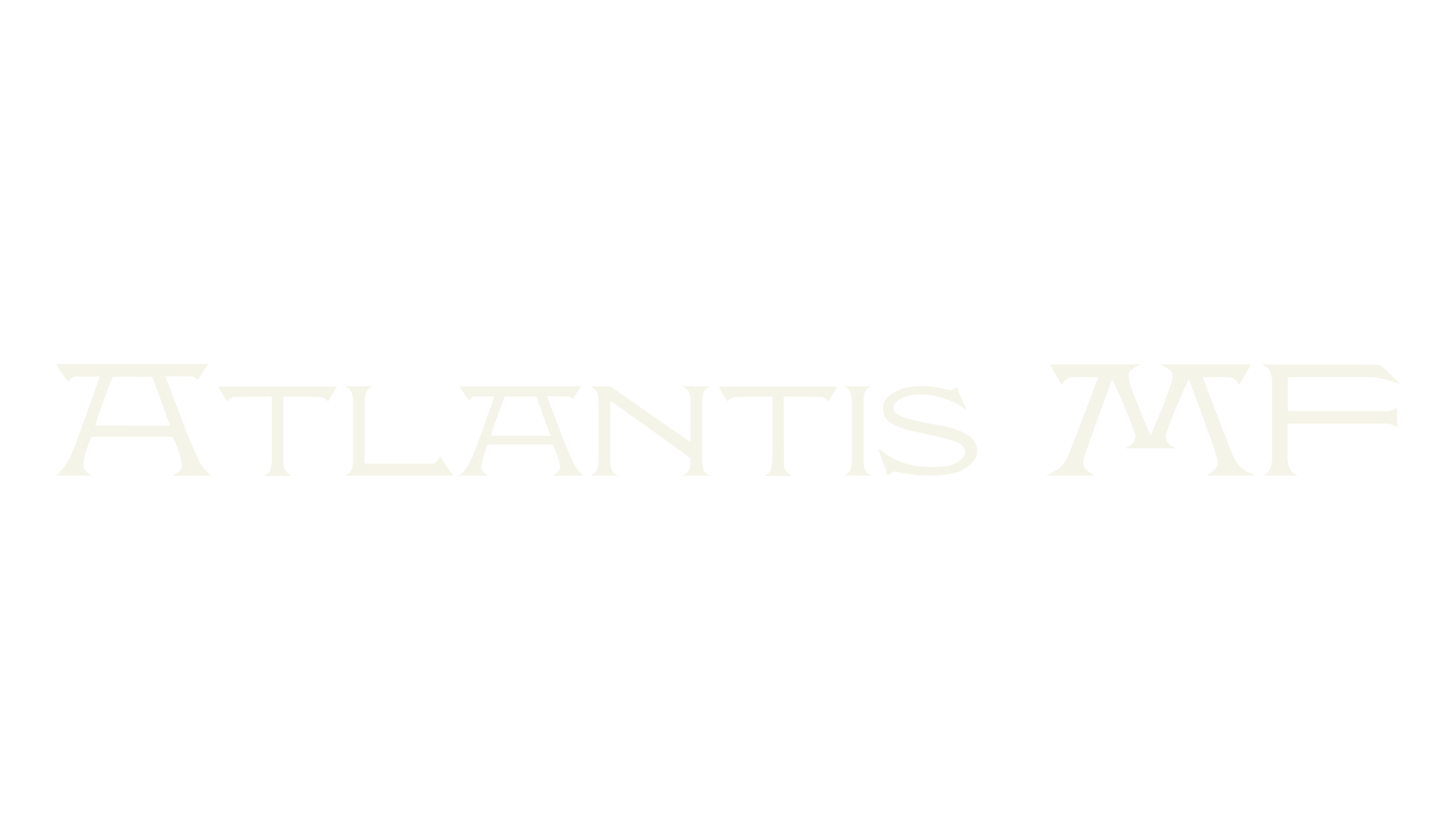 Atlantis MF, serif font preview