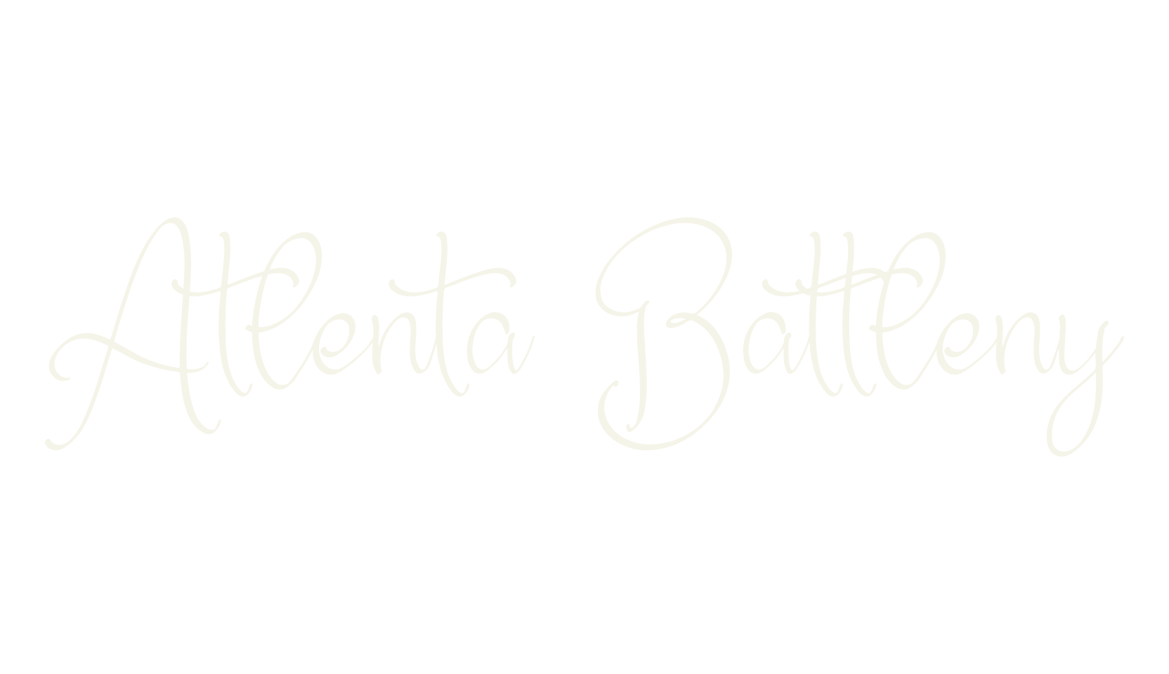 Atlenta Battleny, script font preview