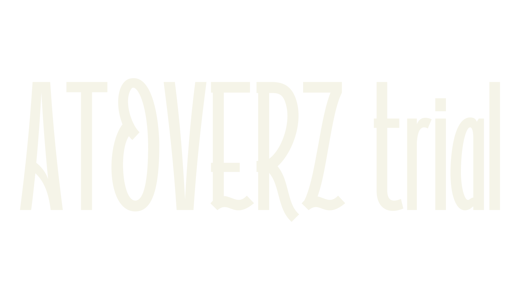 ATOVERZ trial, old english font preview