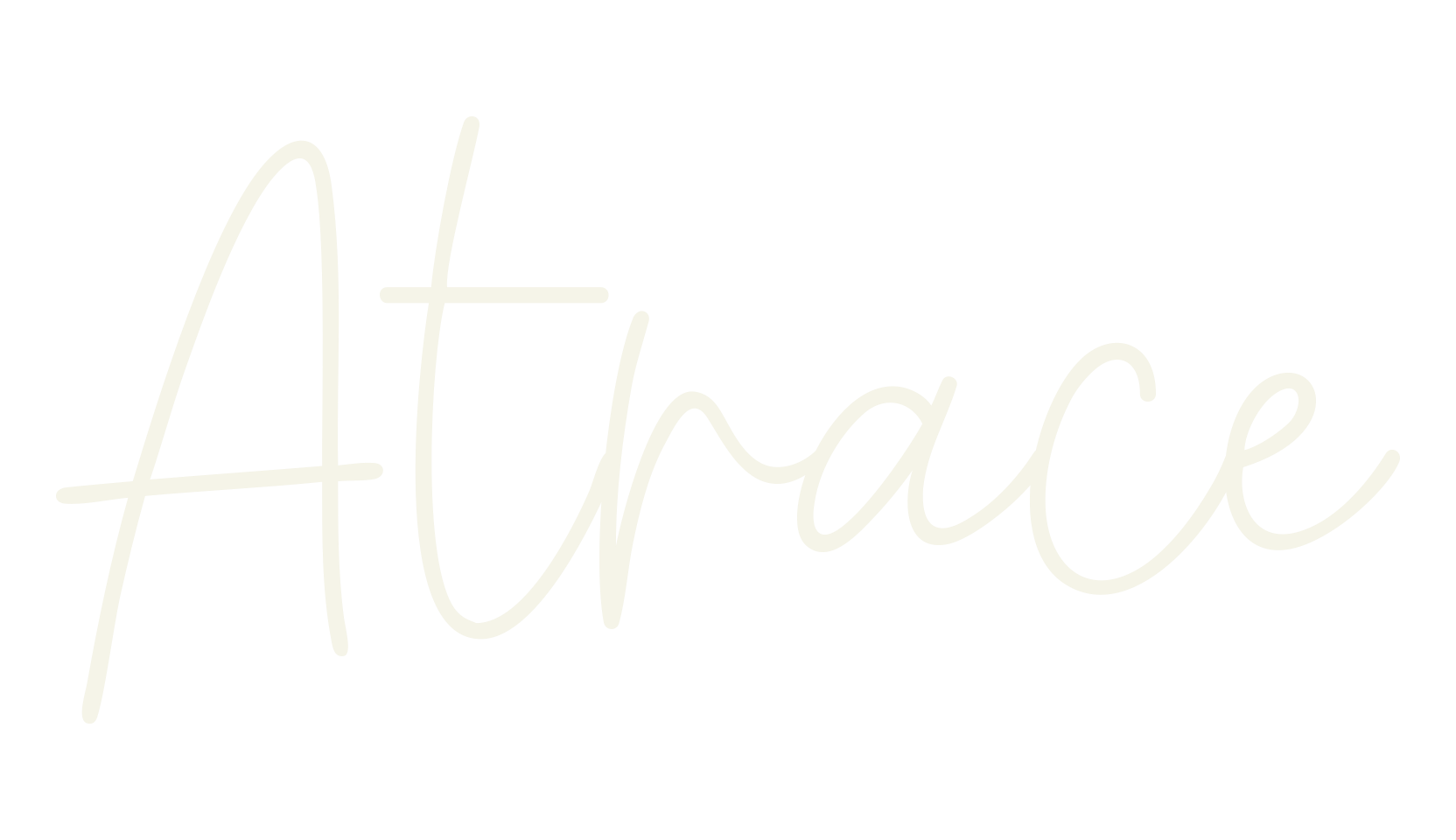 Atrace, cursive font preview