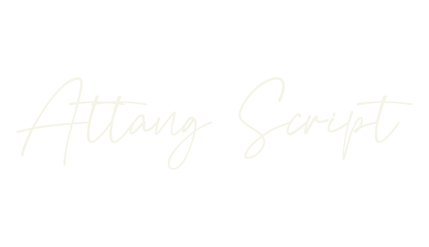 Attang Script, script font preview