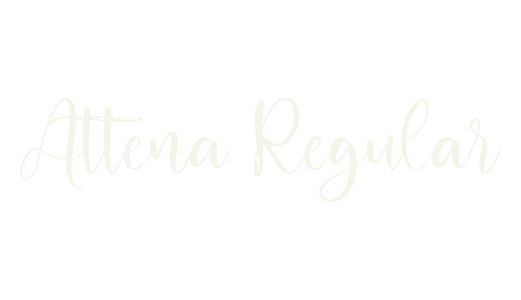 Attena Regular, fashion script font preview
