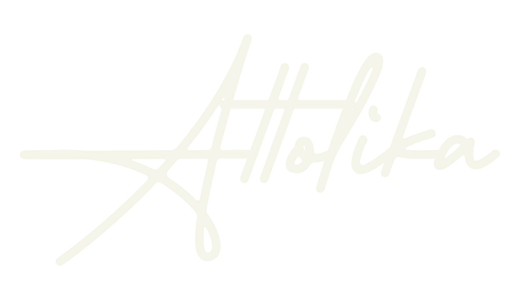 Attolika, cursive font preview