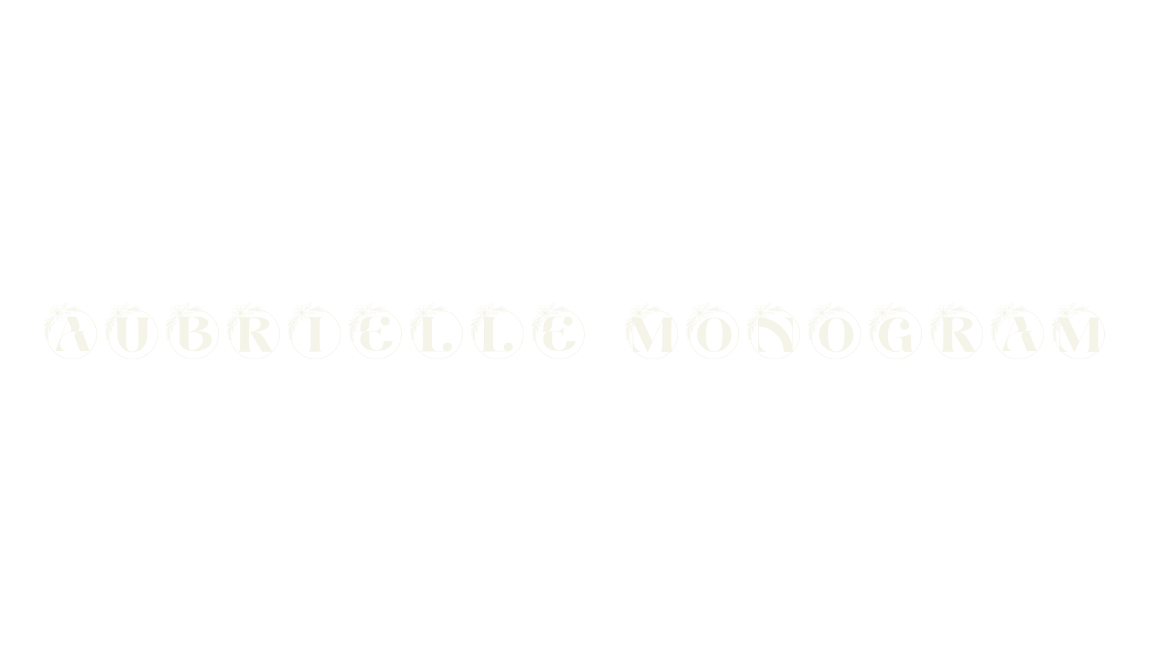 Aubrielle Monogram, monogram font preview