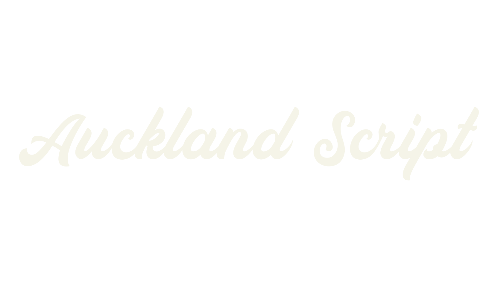 Auckland Script, script font preview
