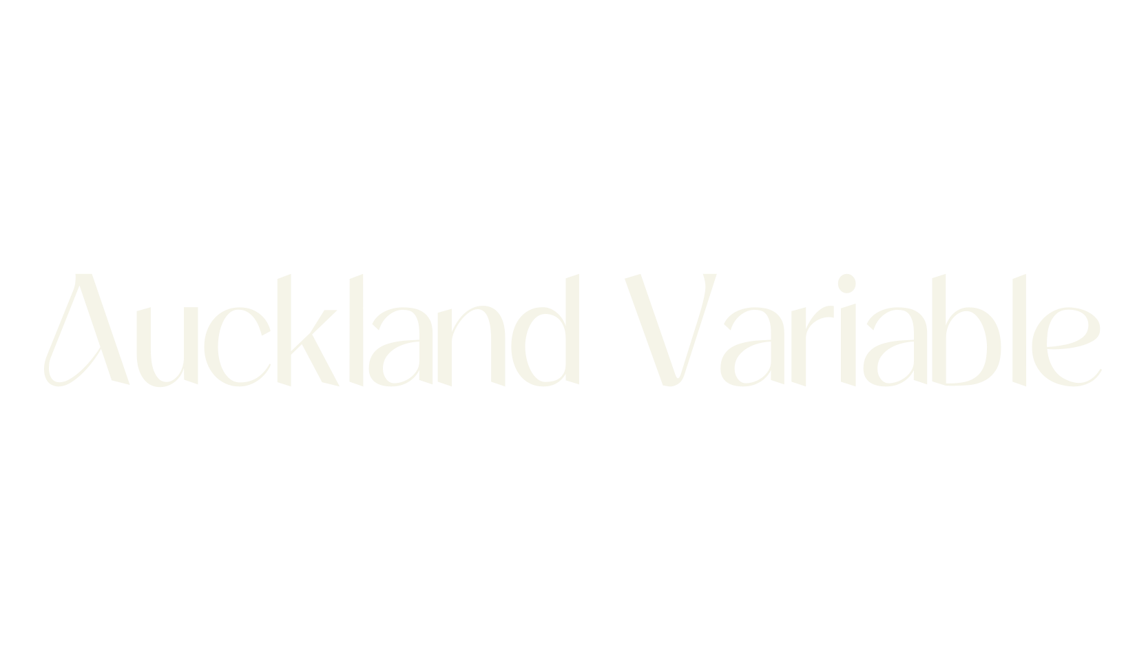 Auckland Variable, sans serif font preview